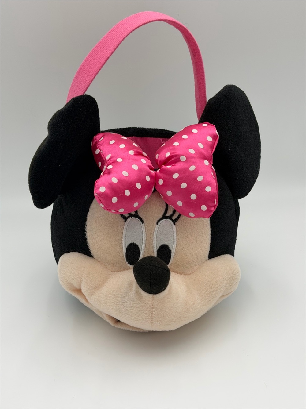 Disney Minnie Mouse Plush Easter Halloween Basket Bucket Pail  Trick-or-Treat
